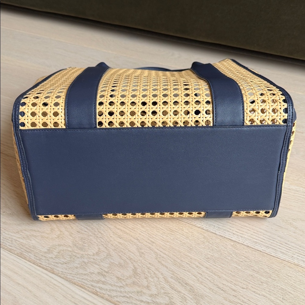 Mark & Graham WATERPROOF CANING TOTE Navy Blue Bag Purse Handbag - Picture 8 of 10
